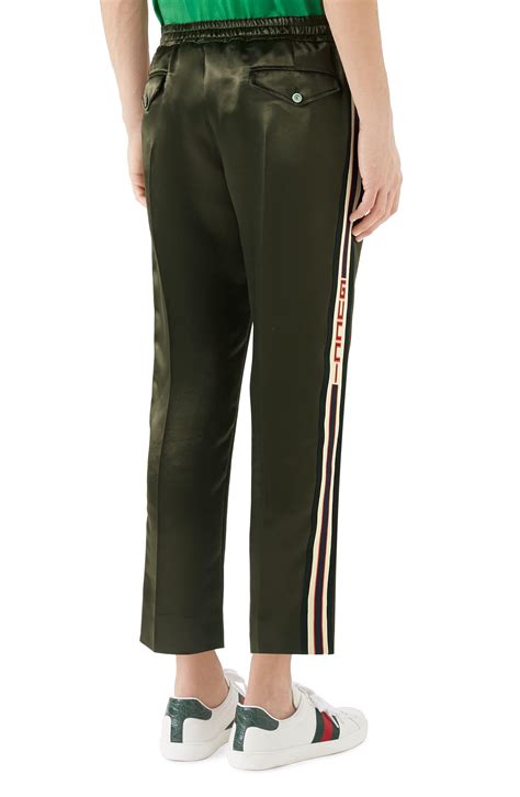 green gucci track pants|Gucci style track pants.